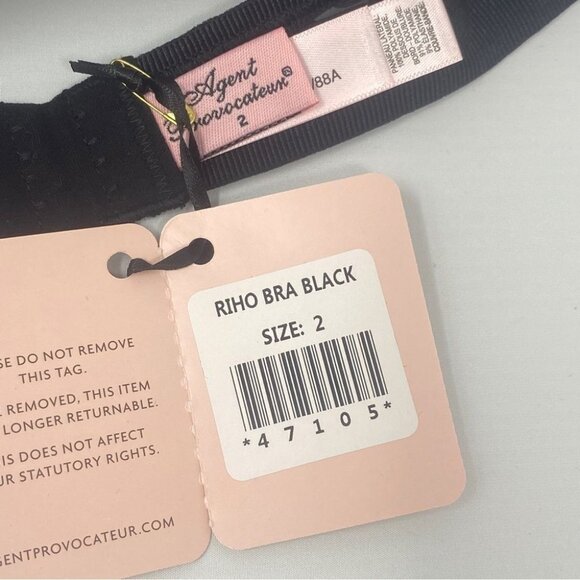 Agent Provocateur Riho Black Fishnet Bra AP2 Small NWT - Picture 4 of 15